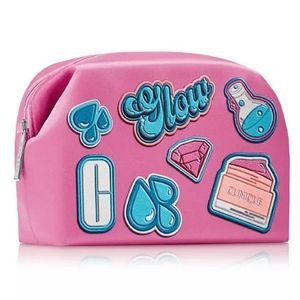CLINIQUE Makeup Cosmetics Pink Bag Zip up Pouch